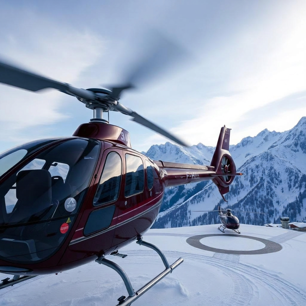 Alpine transfer, Courchevel Altiport