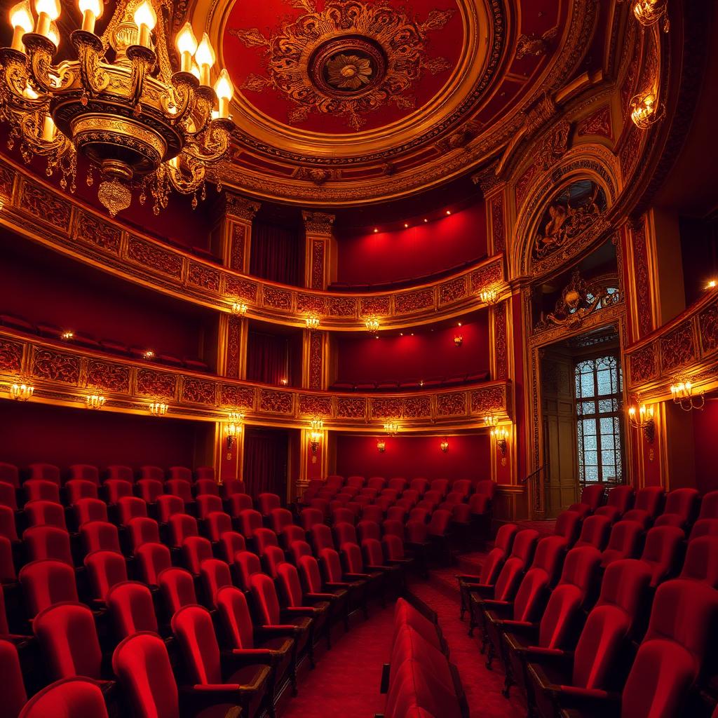 Opéra Garnier private box, red velvet and gold