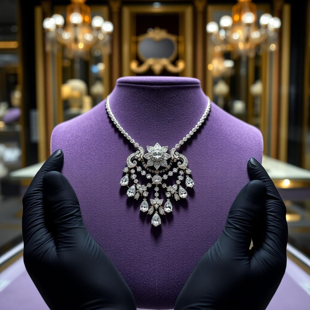 Place Vendôme high jewellery, viewed under gloves